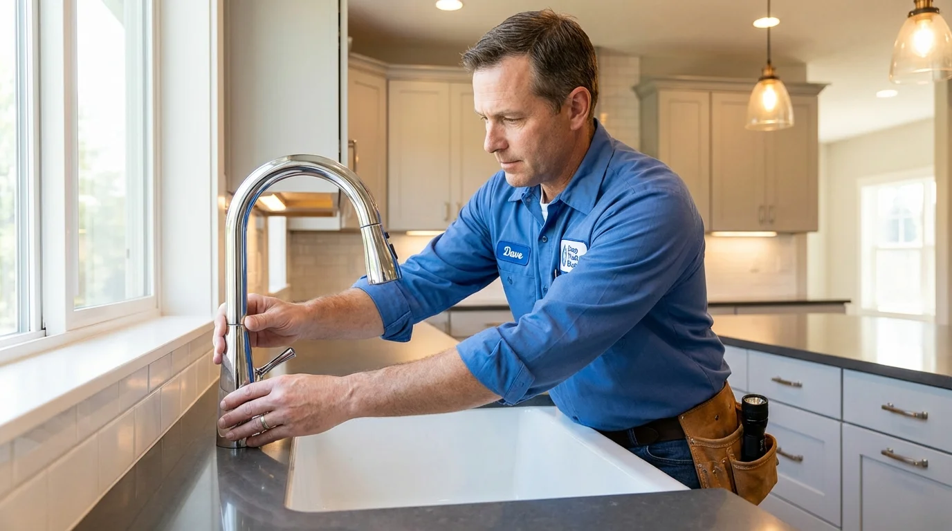 Kitchen faucet installation by Johns Plumbing LLC in Drumright