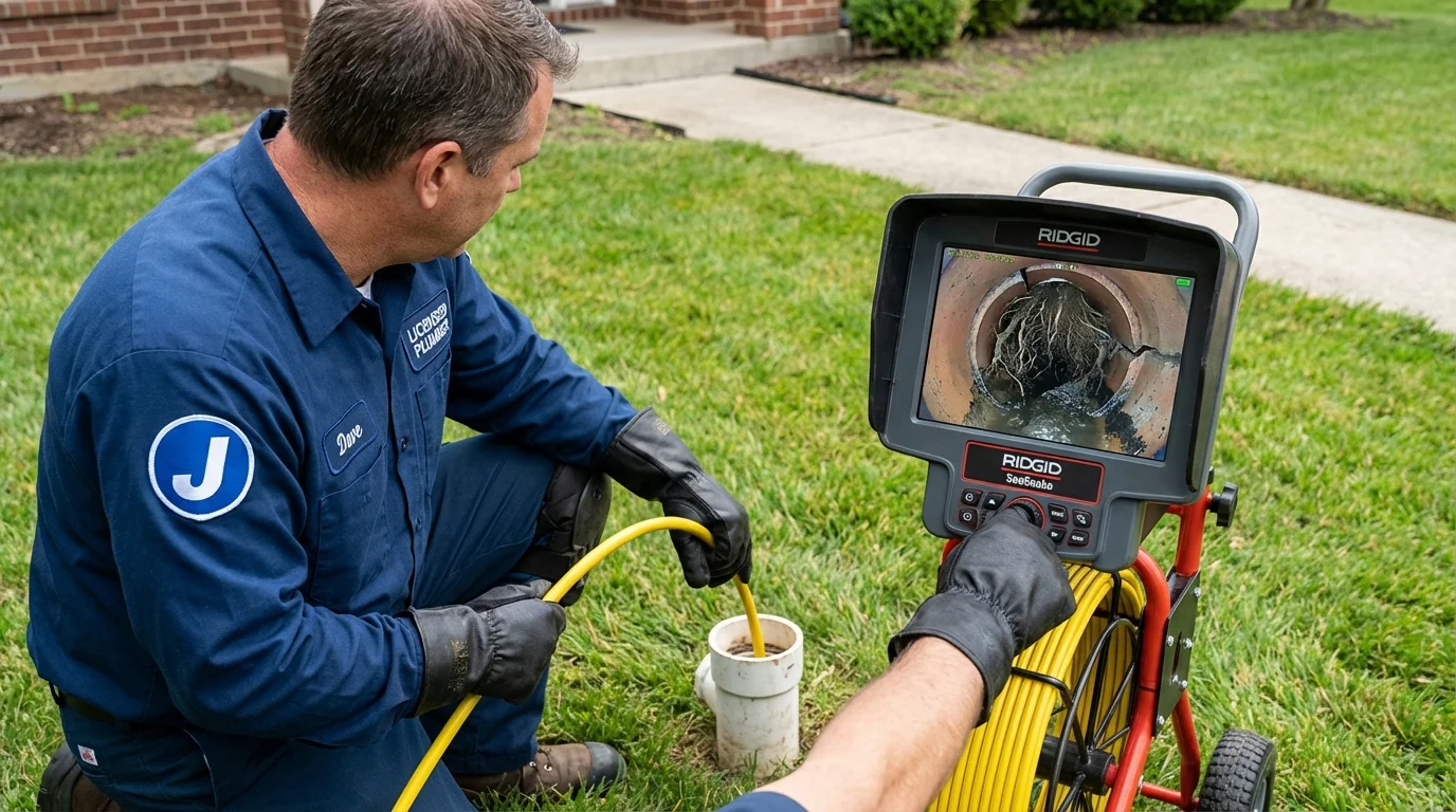 Sewer camera inspection being performed by Johns Plumbing LLC in Drumright